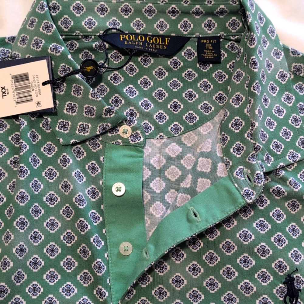 Polo Golf Ralph Lauren Dillards Gree Multicolor Shirt - Men's Size XXL. - Picture 4 of 10